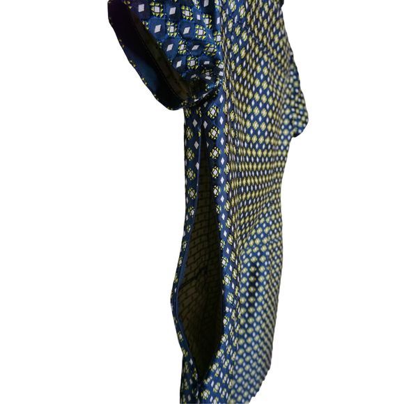 Leon Max Women’s Limited Edition Sz 4 Navy Retro Geometric Retro Sheath Dress - Picture 5 of 11